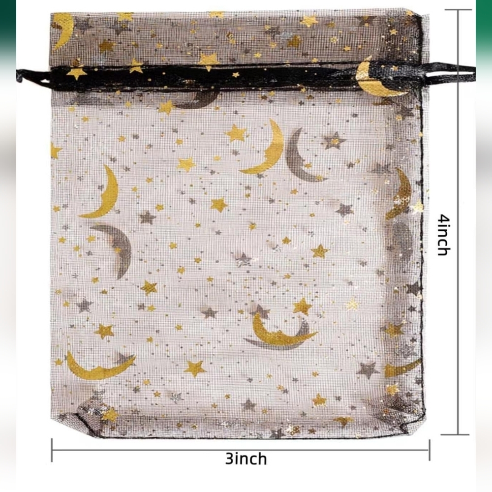 20 Pieces Moon Star Organza Bags, 3x4“ Mixed Color - Picture 2 of 6